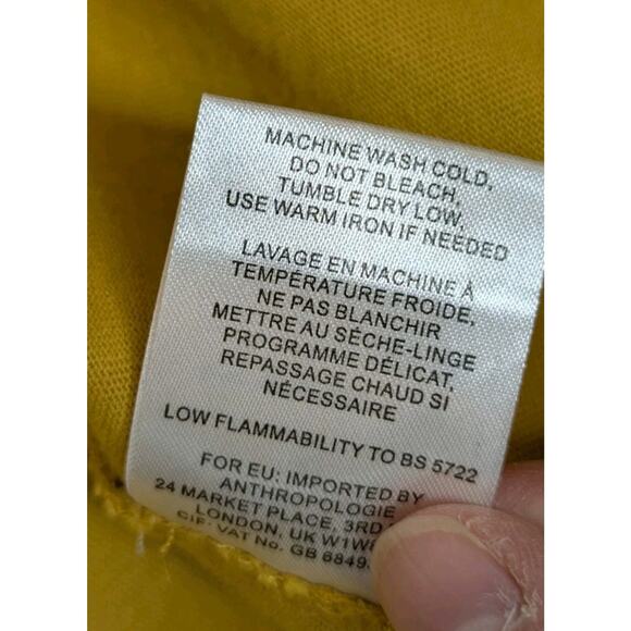 VELVET By Graham & Spencer Meghan Puff-Sleeve Mini Dress Butter Cup Small - Picture 14 of 14